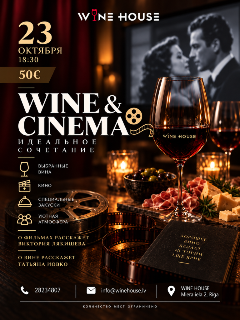 WINE & CINEMA — A PERFECT PAIRING — 23.10.2026