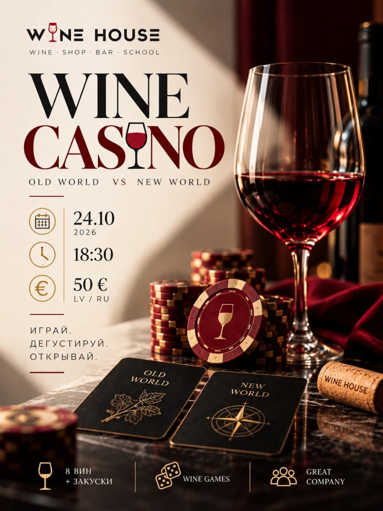 OLD WORLD vs NEW WORLD — WINE CASINO  — 24.10.2026
